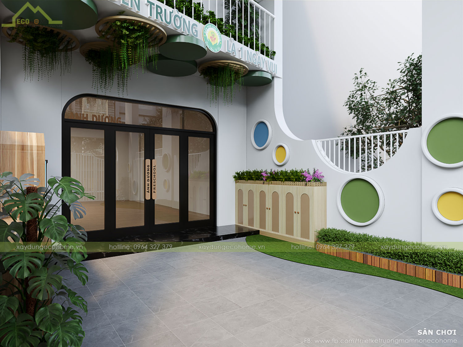 Thiết kế trường mầm non Ánh Dương