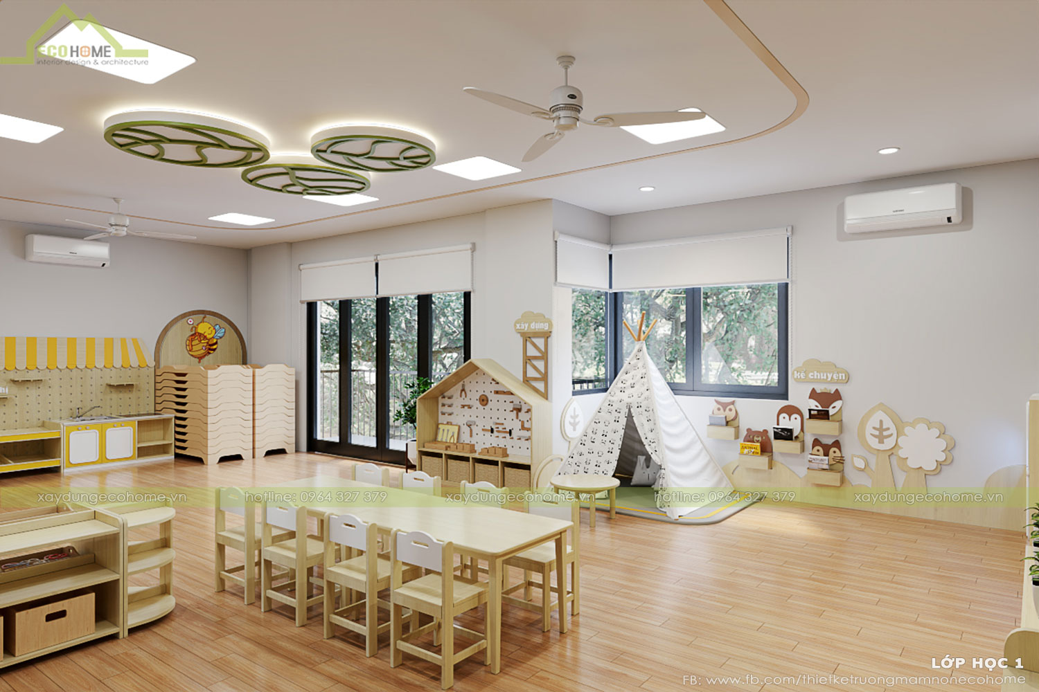 Thiết kế trường mầm non Ánh Dương