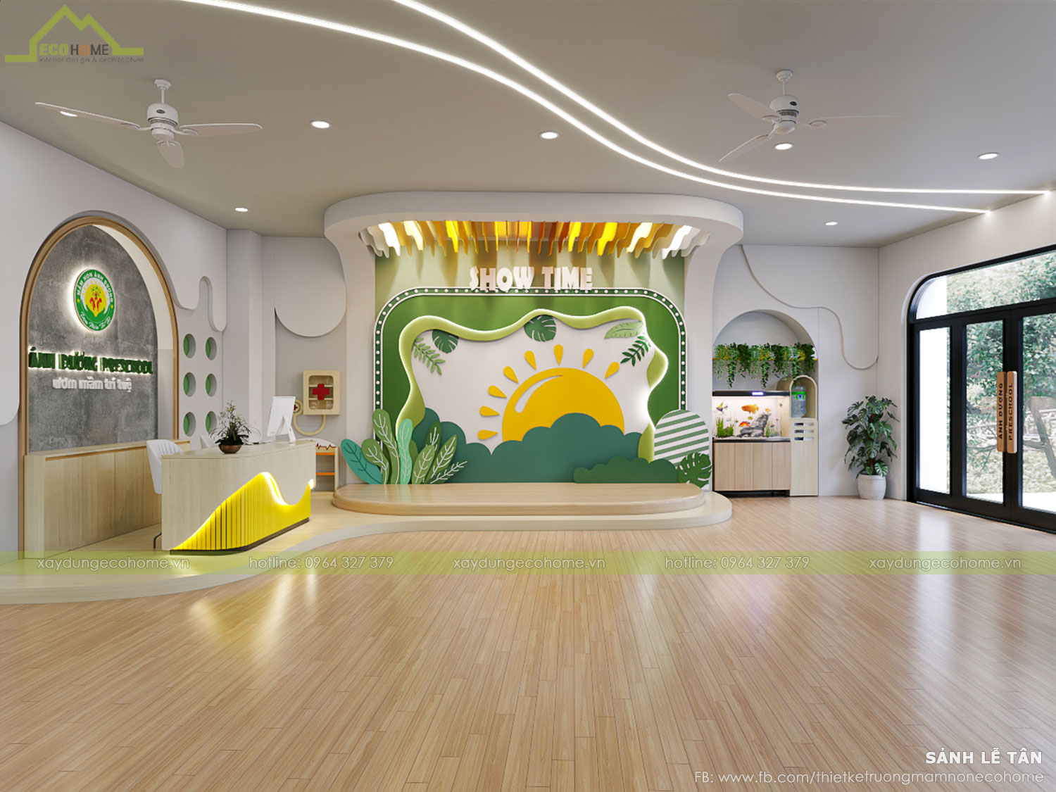 Thiết kế trường mầm non Ánh Dương