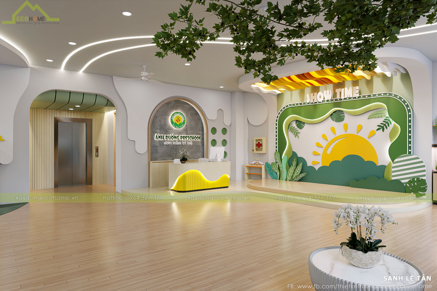 Thiết kế trường mầm non Ánh Dương