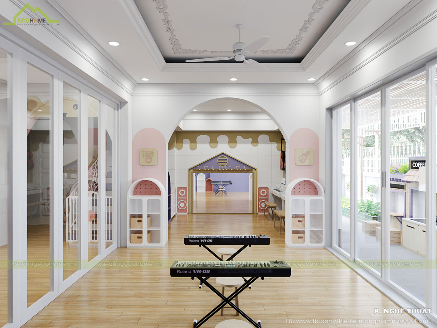 Thiết kế trường mầm non cây sồi 