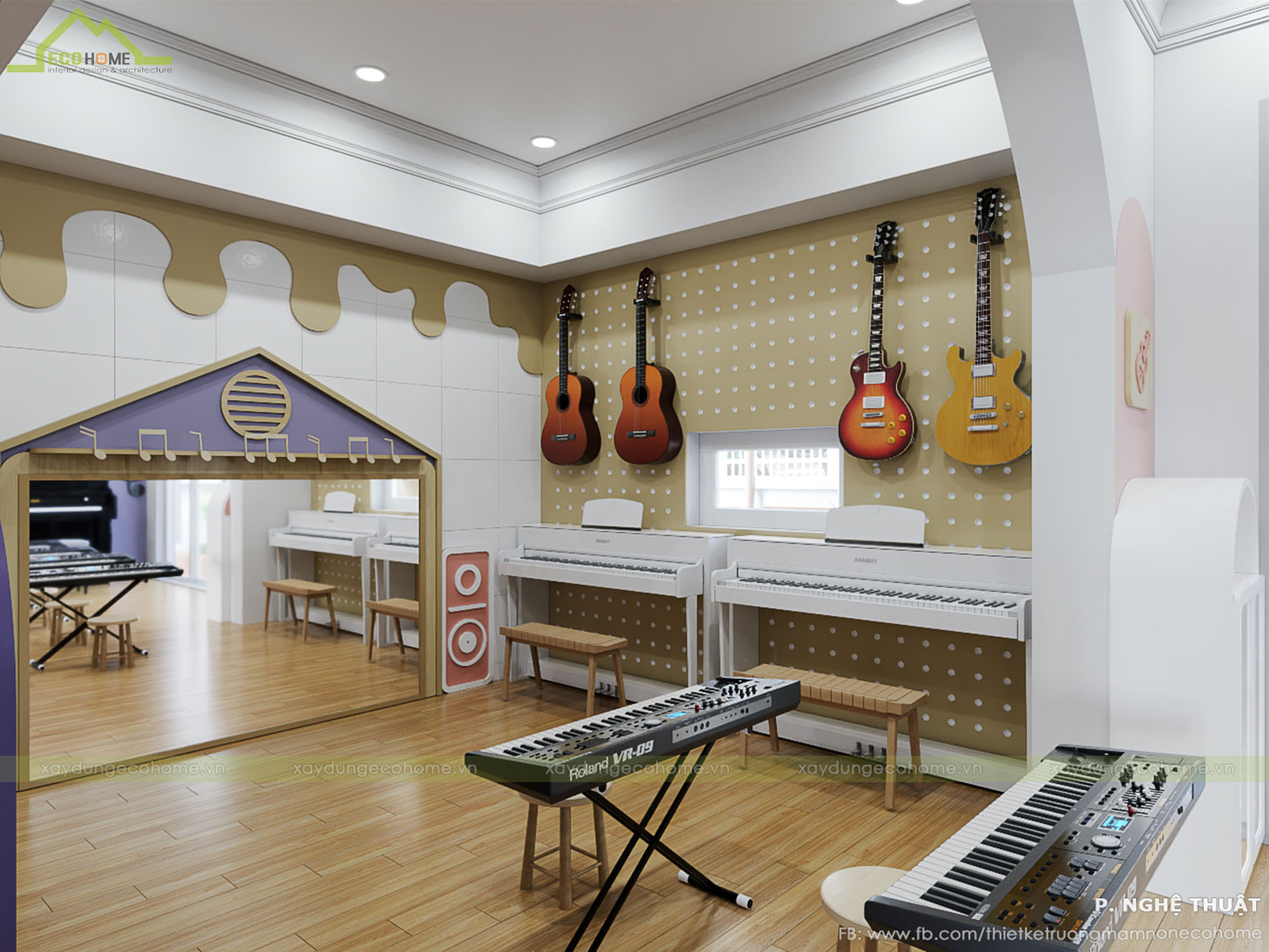 Thiết kế trường mầm non cây sồi 