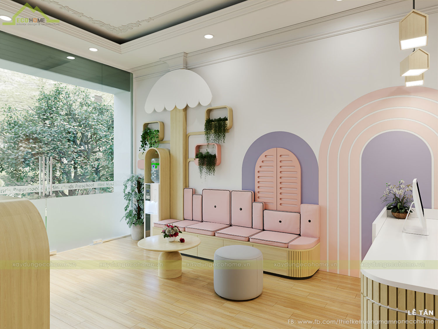 Thiết kế trường mầm non cây sồi 