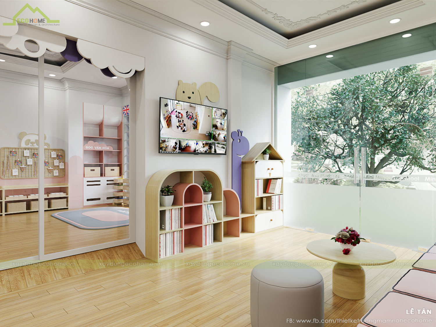 Thiết kế trường mầm non cây sồi 