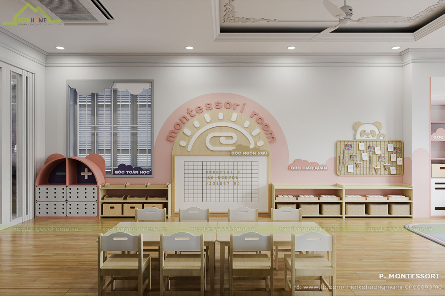 Thiết kế trường mầm non cây sồi 