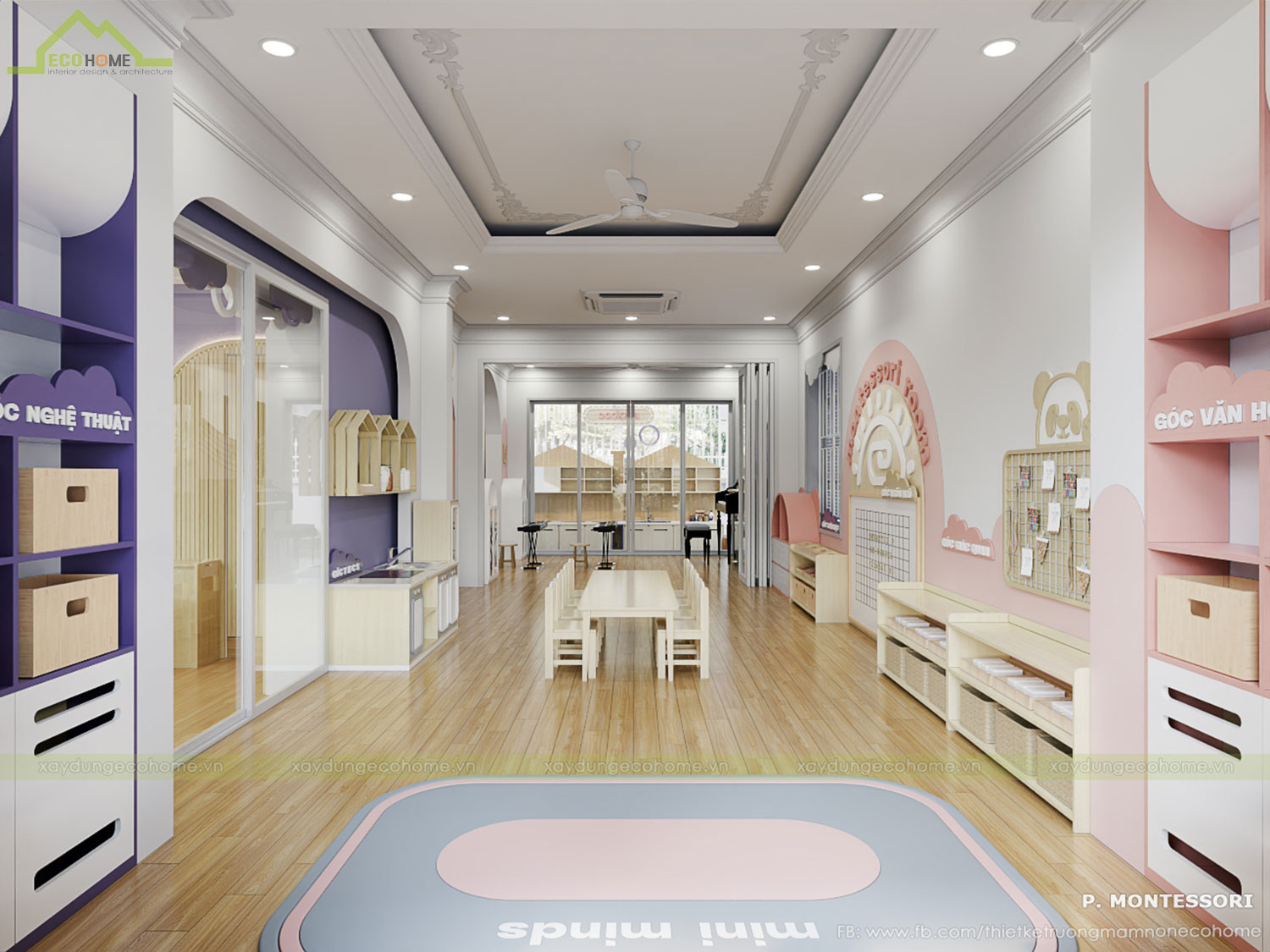 Thiết kế trường mầm non cây sồi 