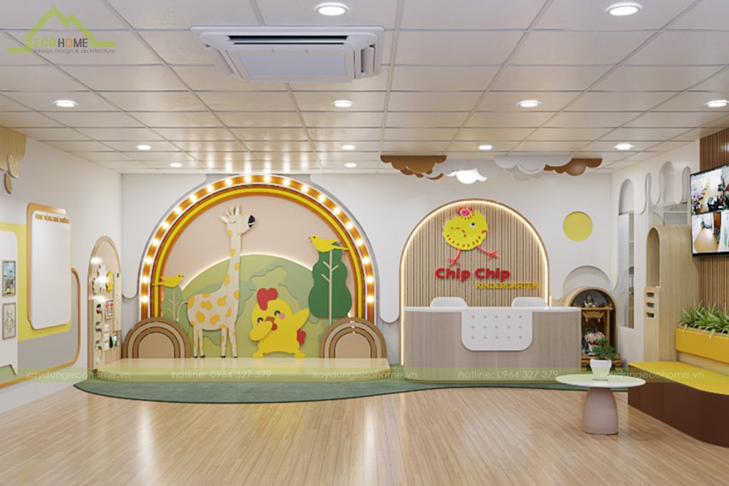 thiết kế trường mầm non chip chip