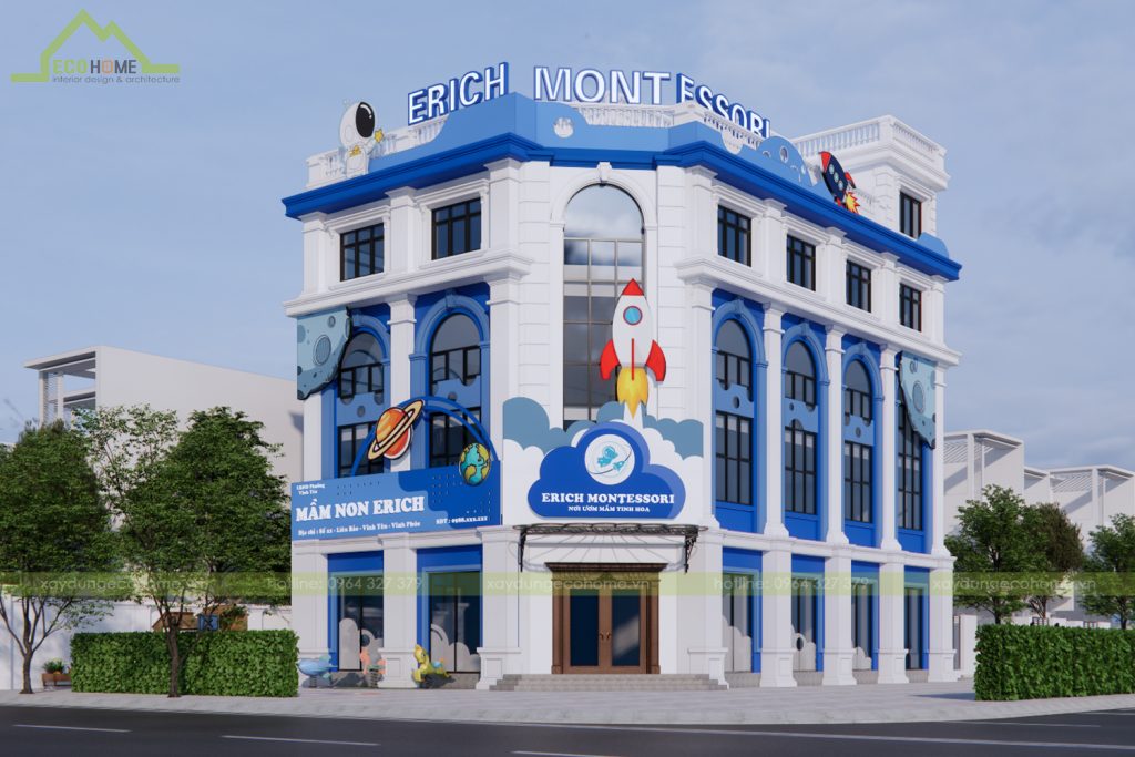 thiết kế trường mầm non Erich montessori