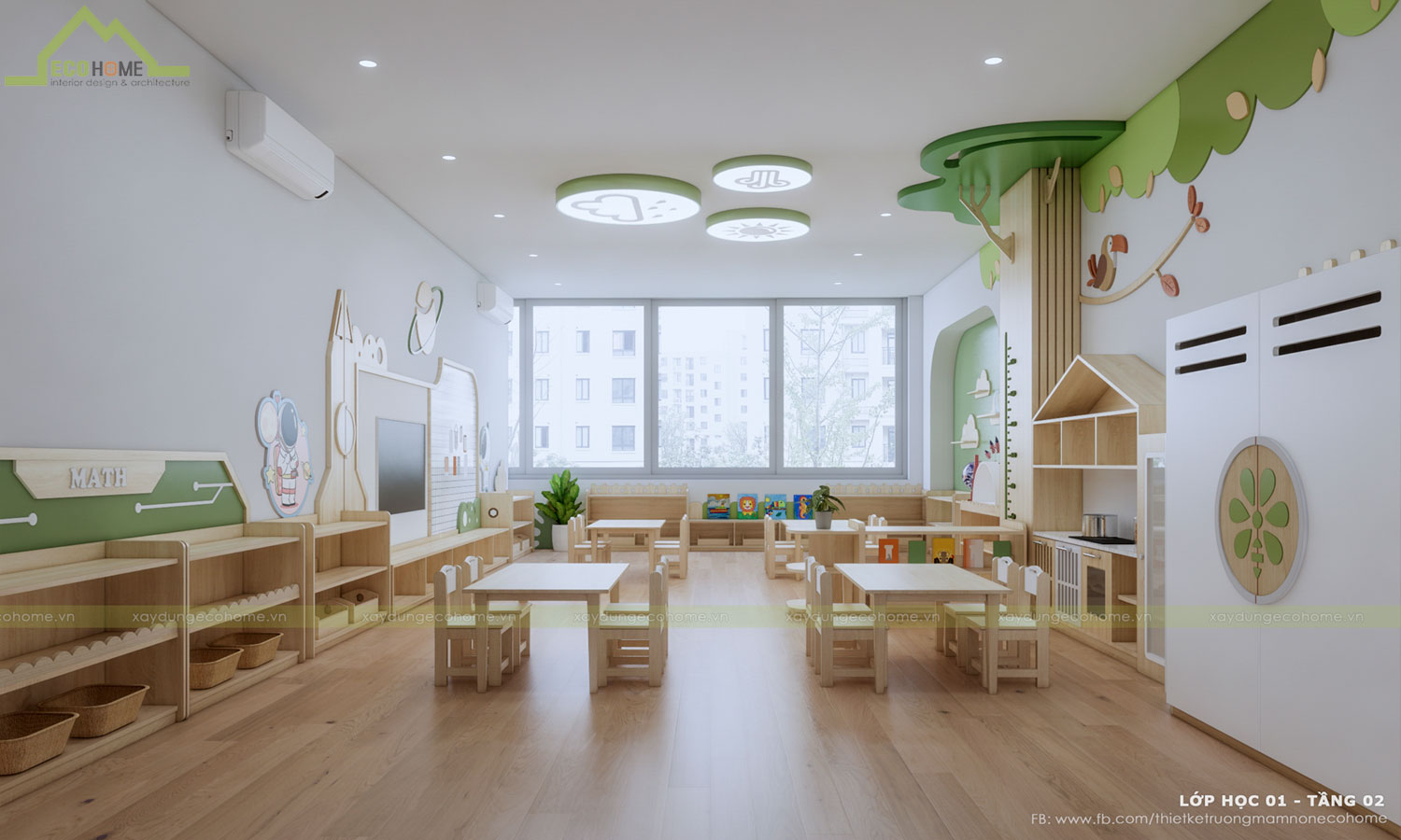 Thiết kế trường mầm non Happy Montessori