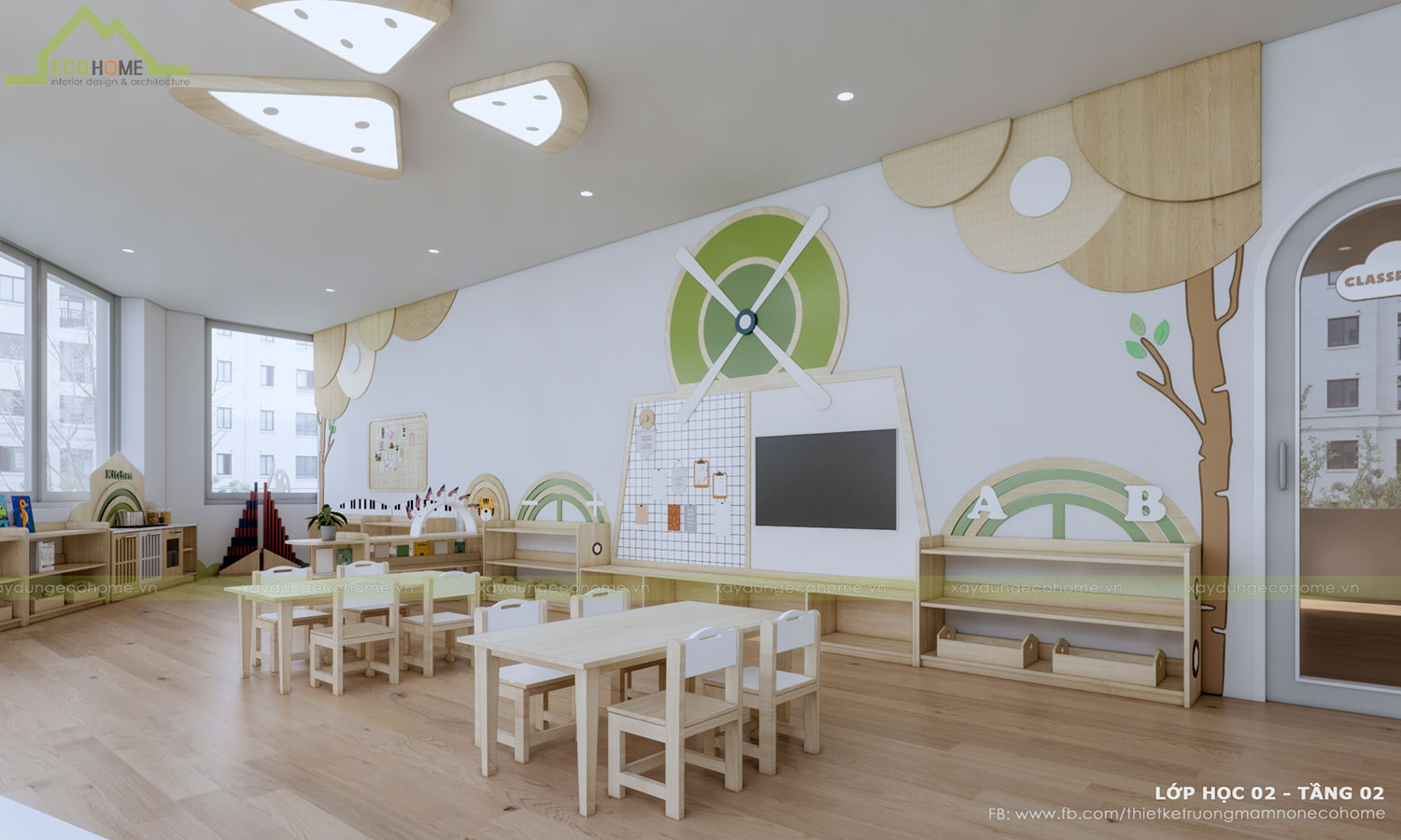 Thiết kế trường mầm non Happy Montessori