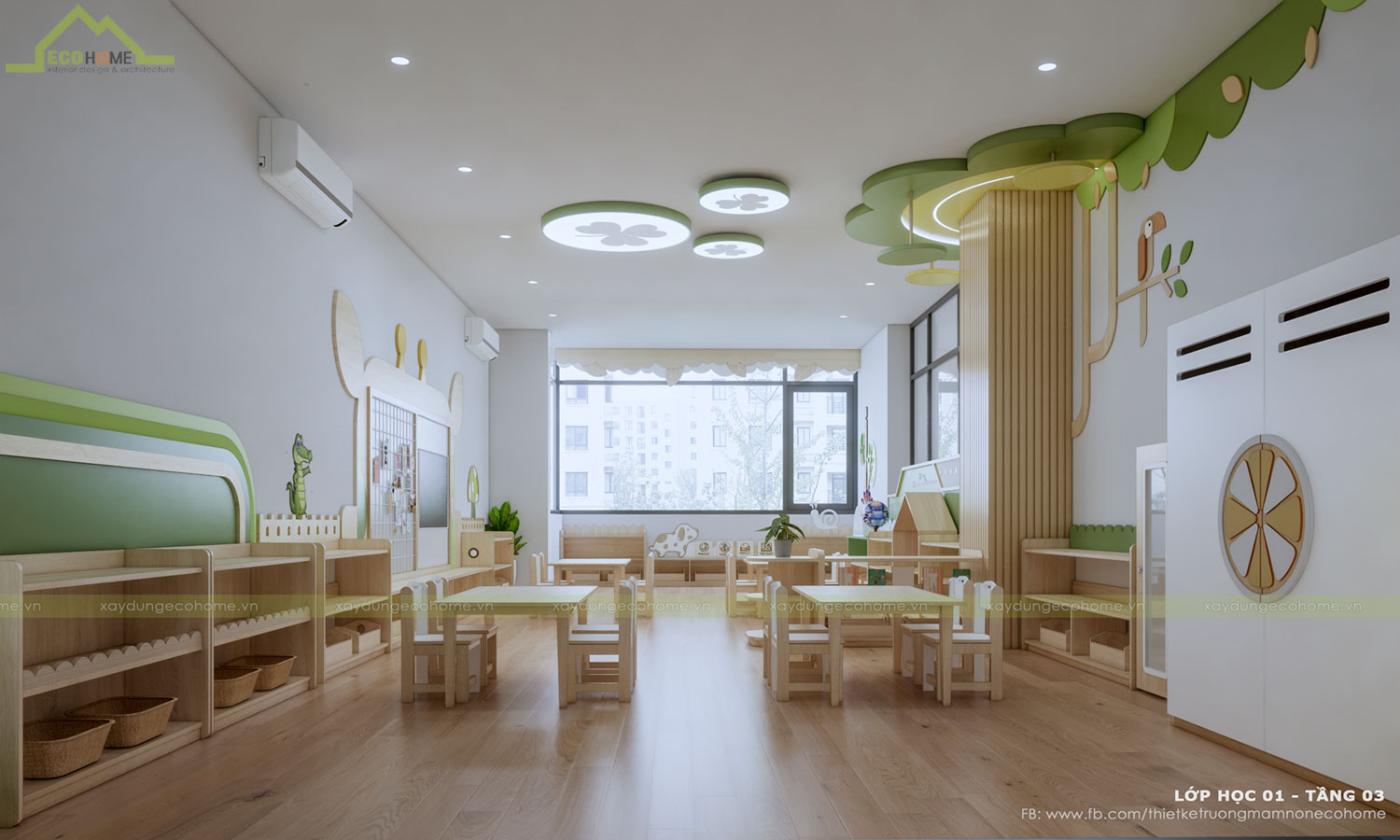 Thiết kế trường mầm non Happy Montessori