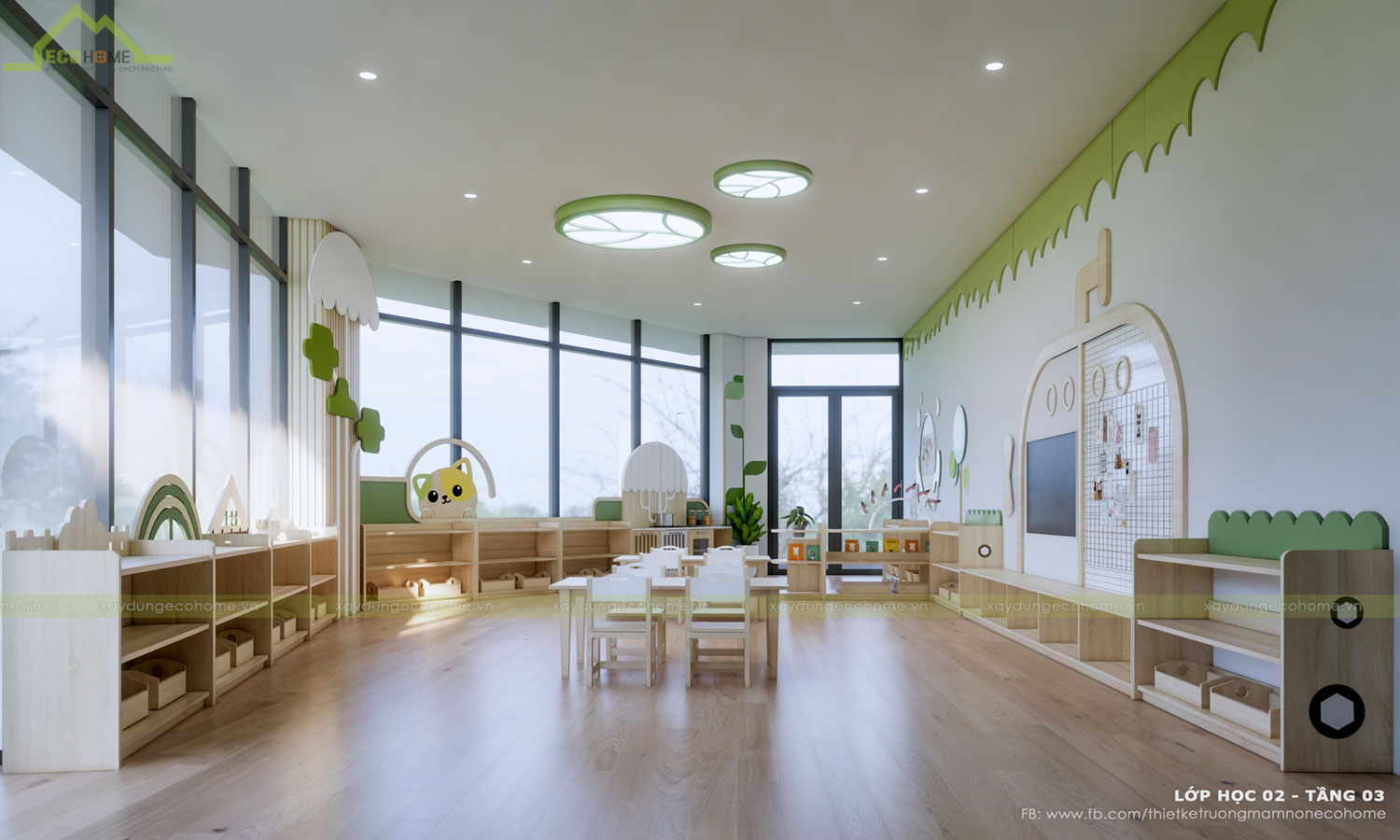 Thiết kế trường mầm non Happy Montessori