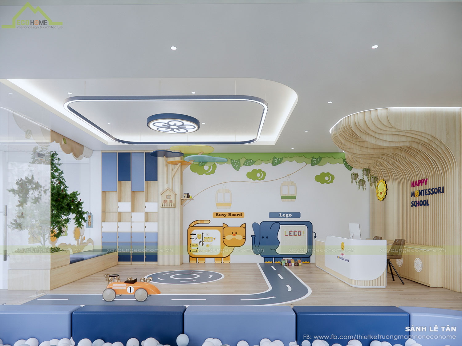 Thiết kế trường mầm non Happy Montessori