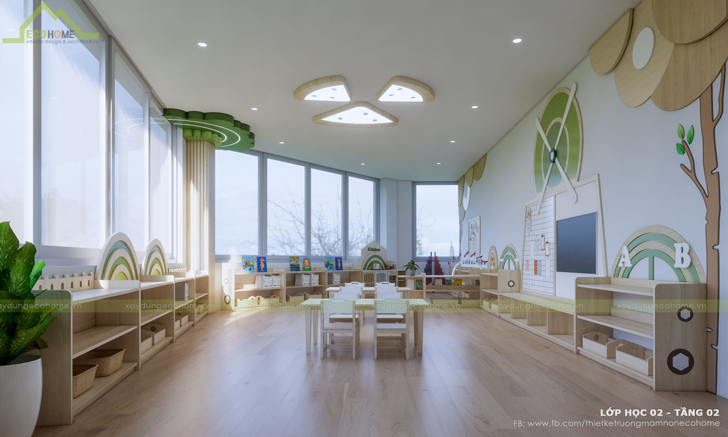 Thiết kế trường mầm non Happy Montessori