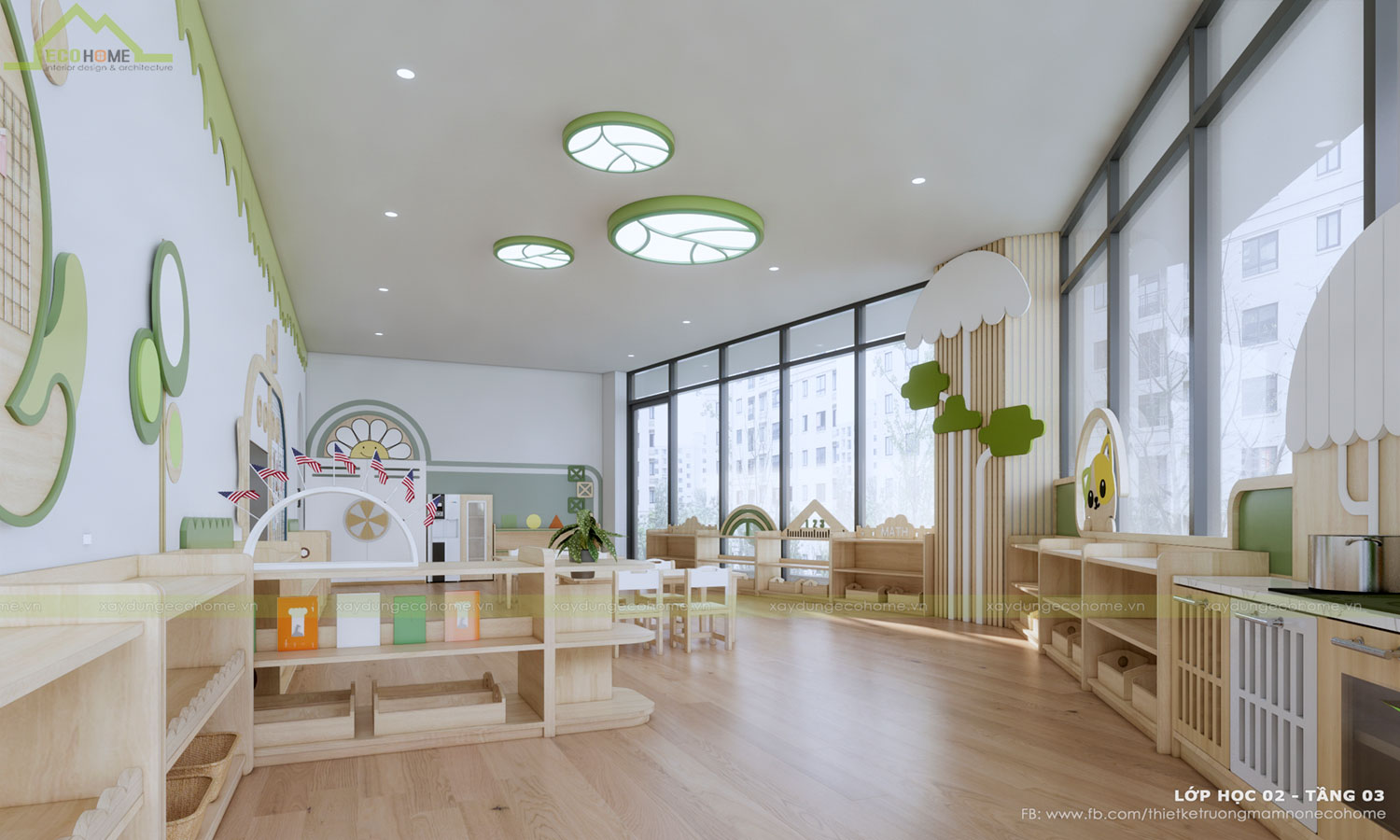 Thiết kế trường mầm non Happy Montessori