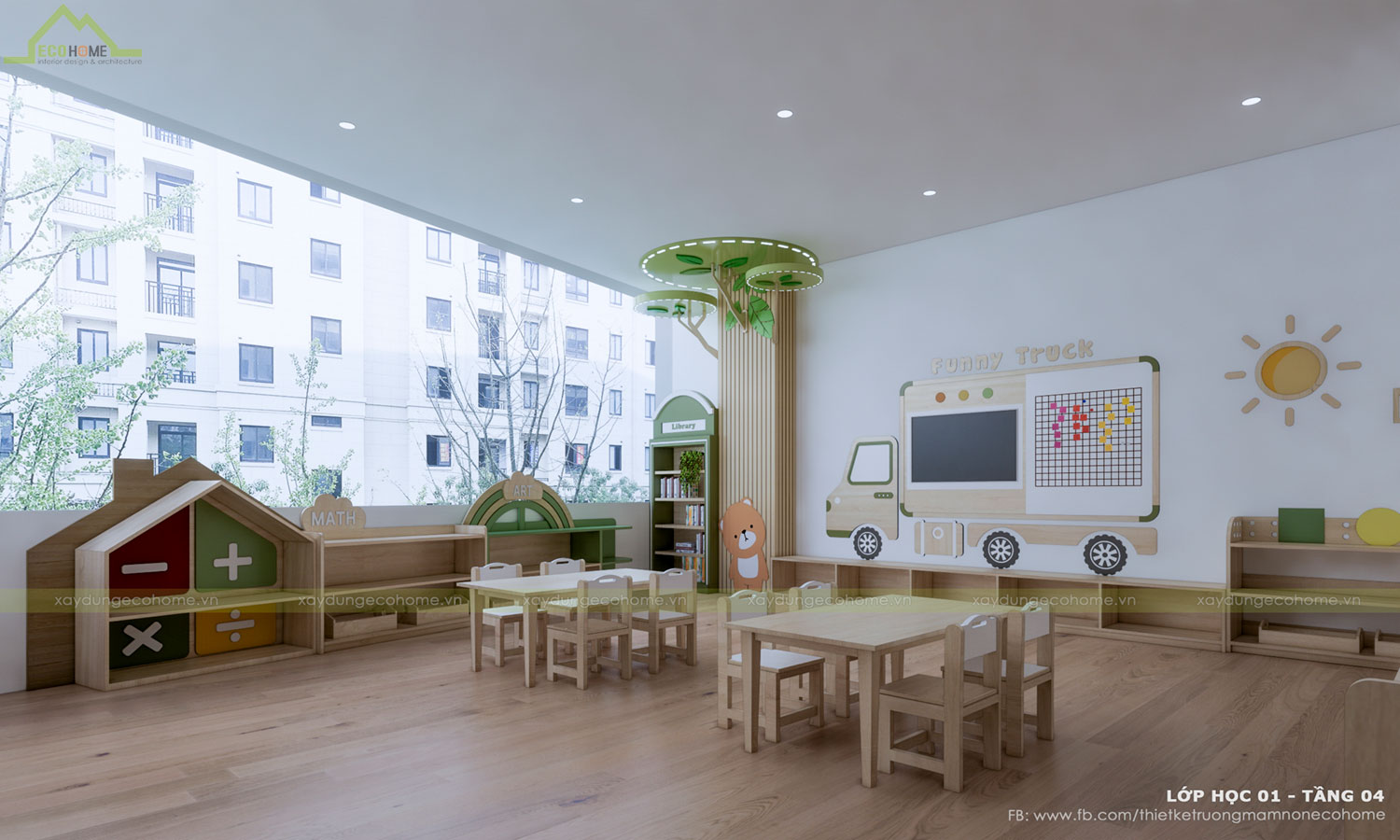 Thiết kế trường mầm non Happy Montessori