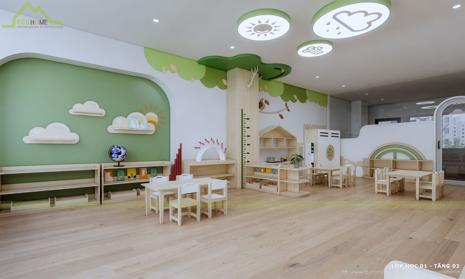 Thiết kế trường mầm non Happy Montessori