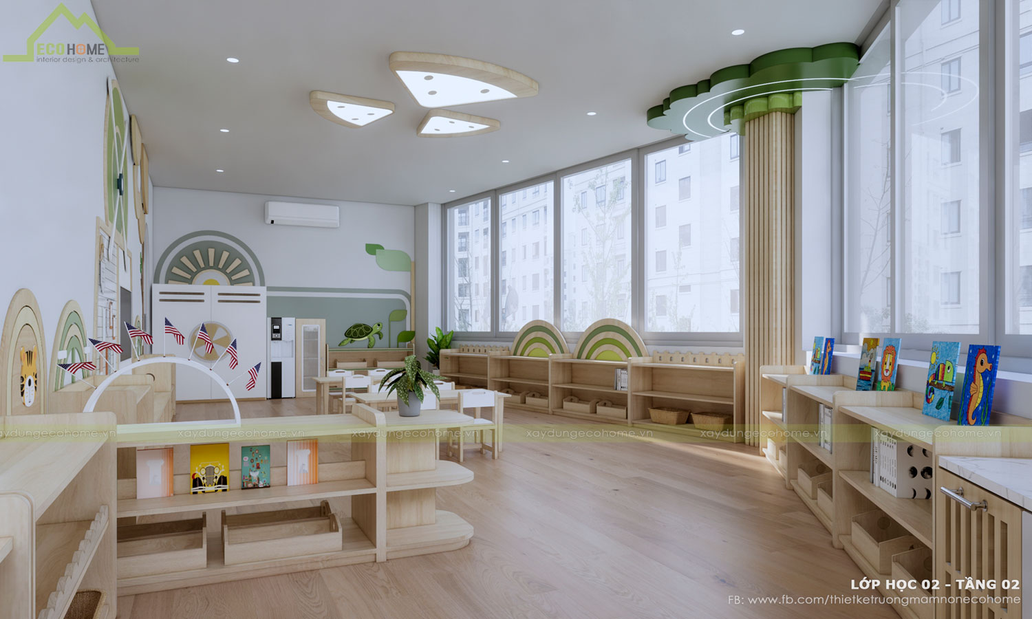 Thiết kế trường mầm non Happy Montessori