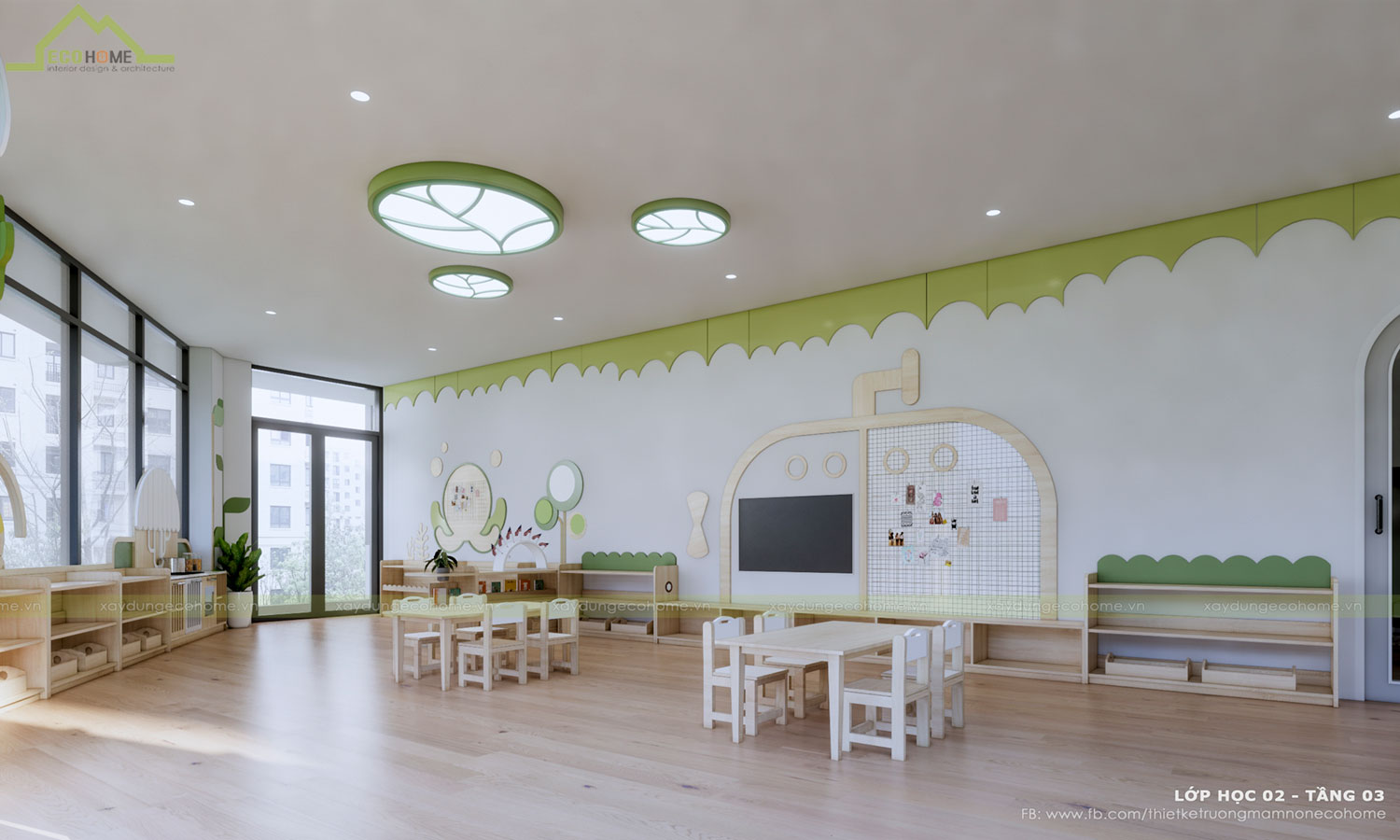 Thiết kế trường mầm non Happy Montessori