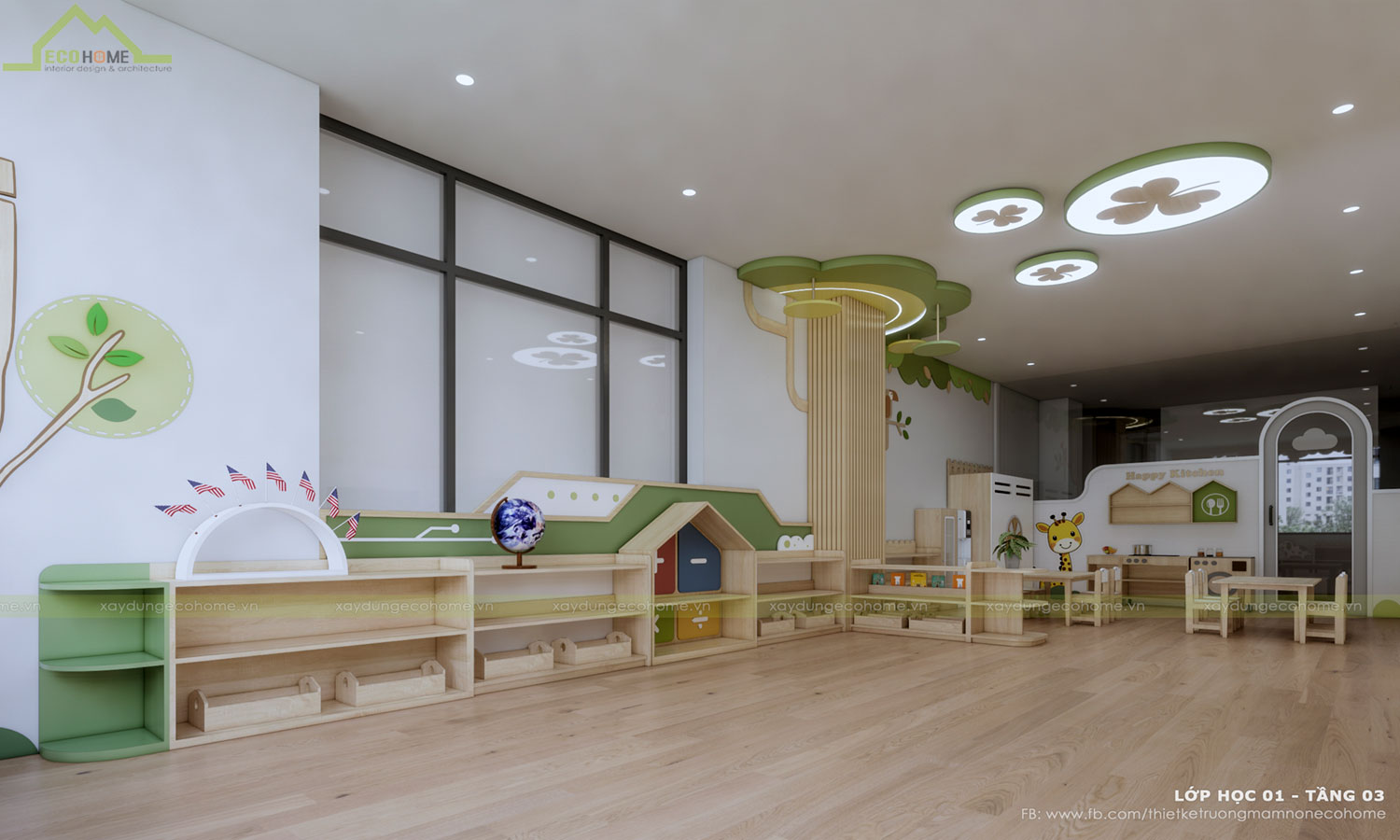 Thiết kế trường mầm non Happy Montessori