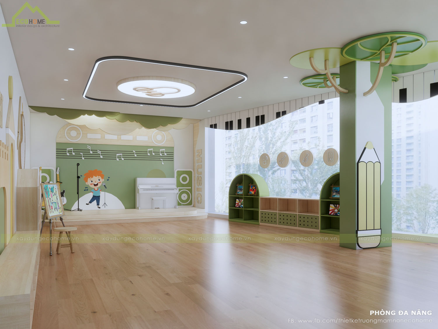 Thiết kế trường mầm non Happy Montessori