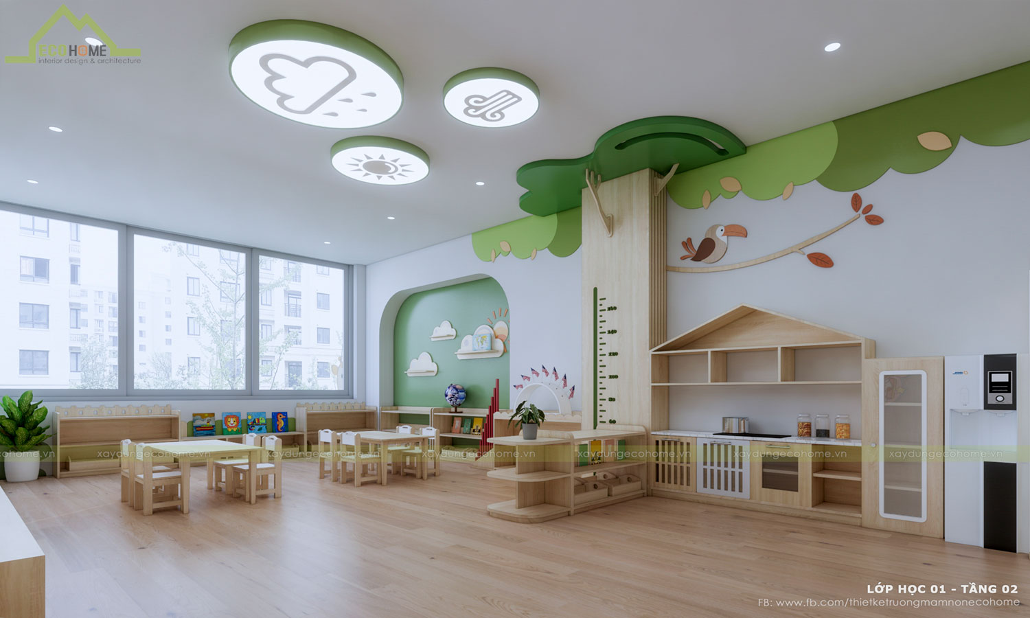 Thiết kế trường mầm non Happy Montessori