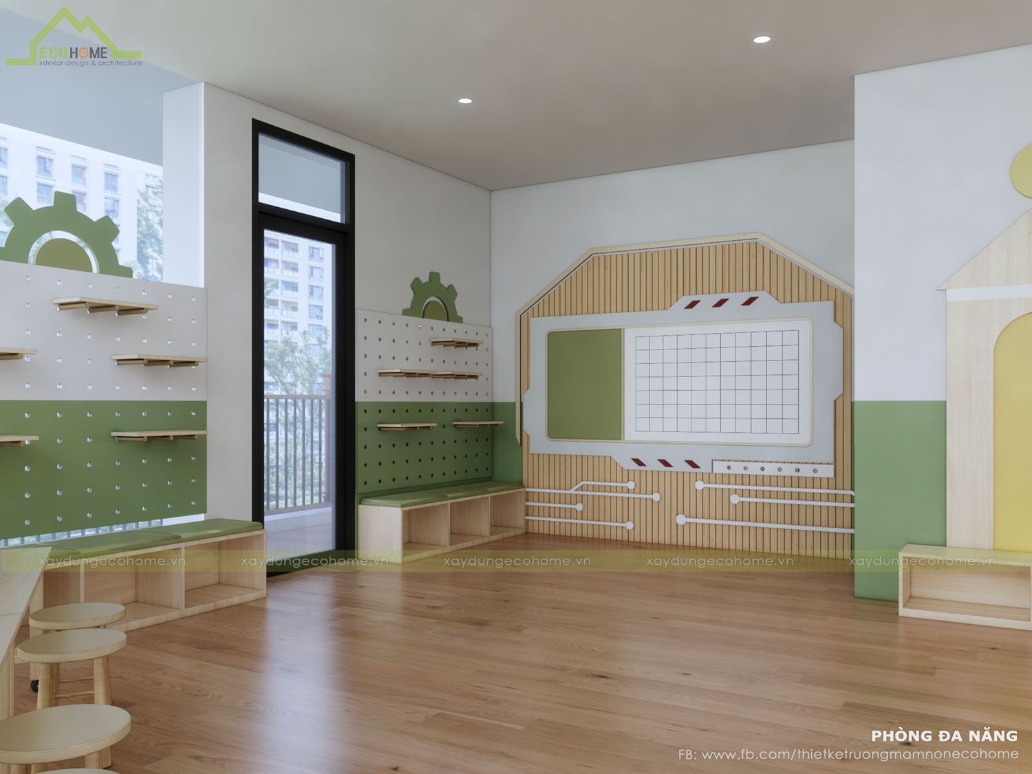 Thiết kế trường mầm non Happy Montessori