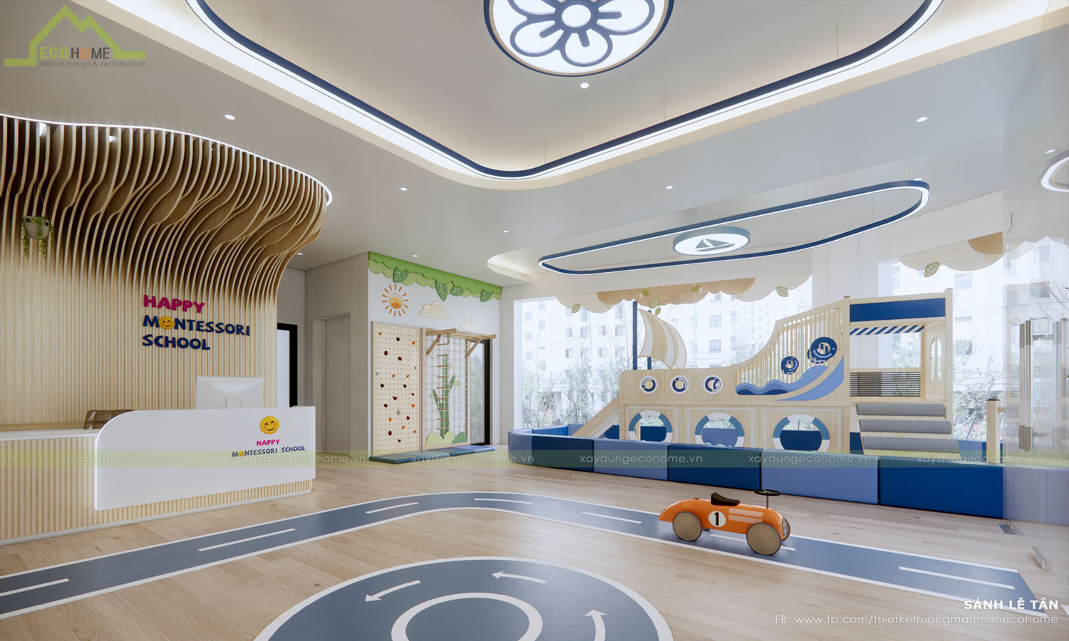 Thiết kế trường mầm non Happy Montessori
