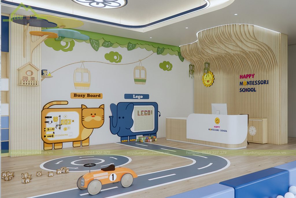 thiết kế trường mầm non happy montessori