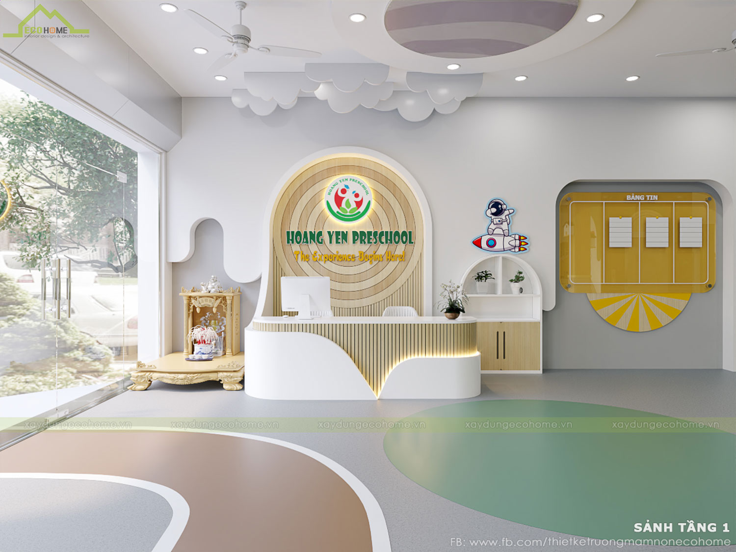 Thiết kế trường mầm non Hoàng Yến