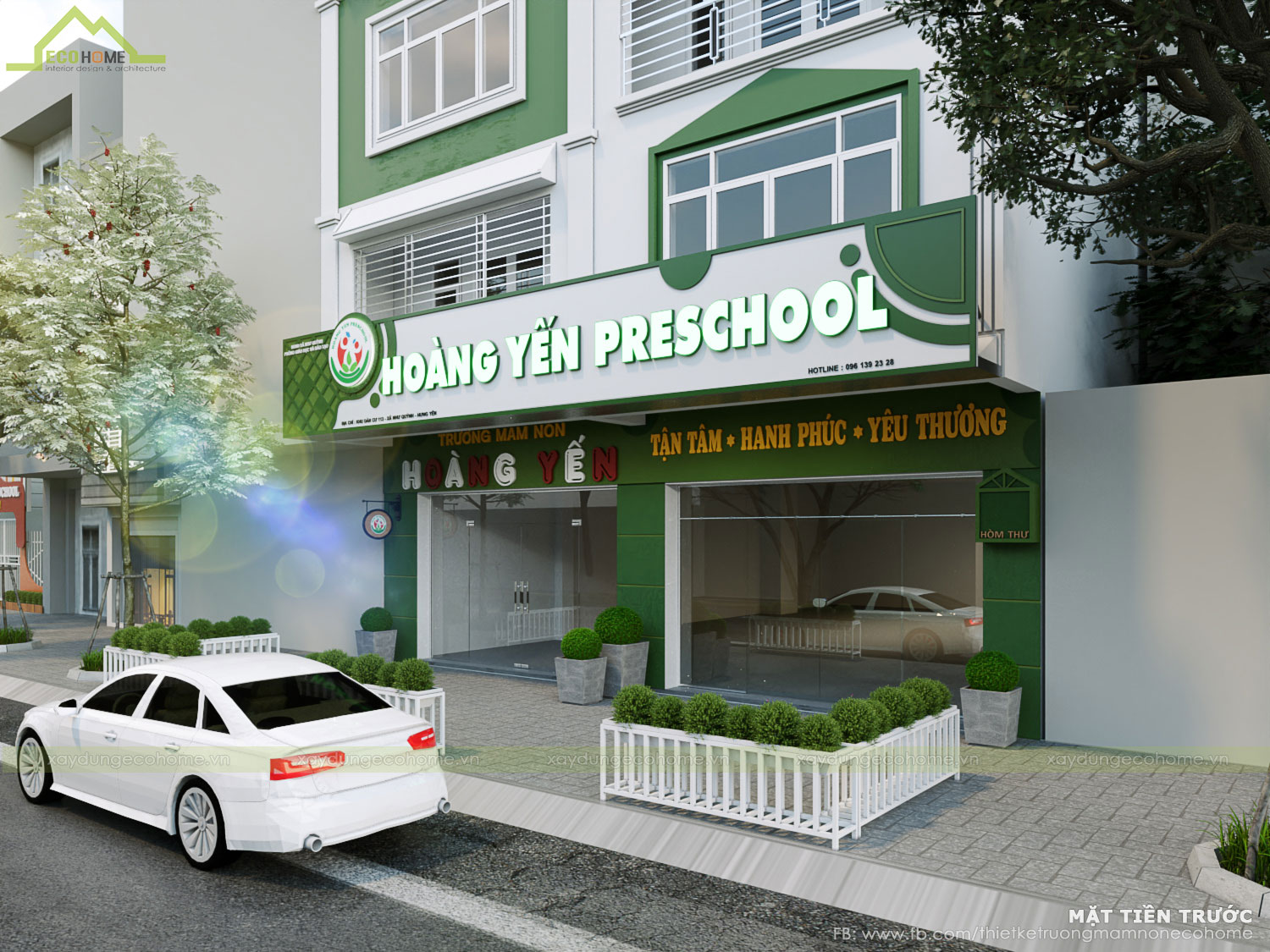 Thiết kế trường mầm non Hoàng Yến