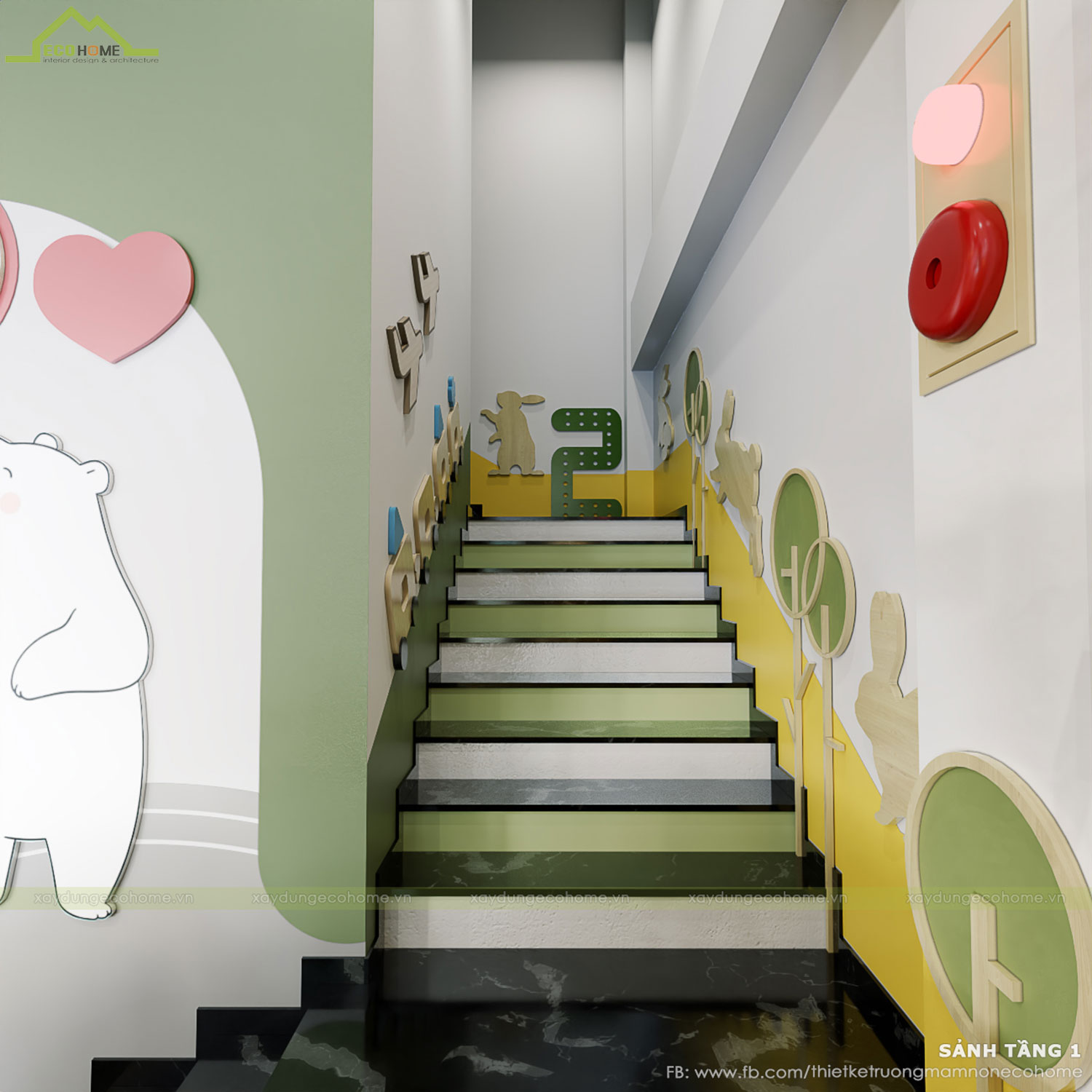 Thiết kế trường mầm non Hoàng Yến