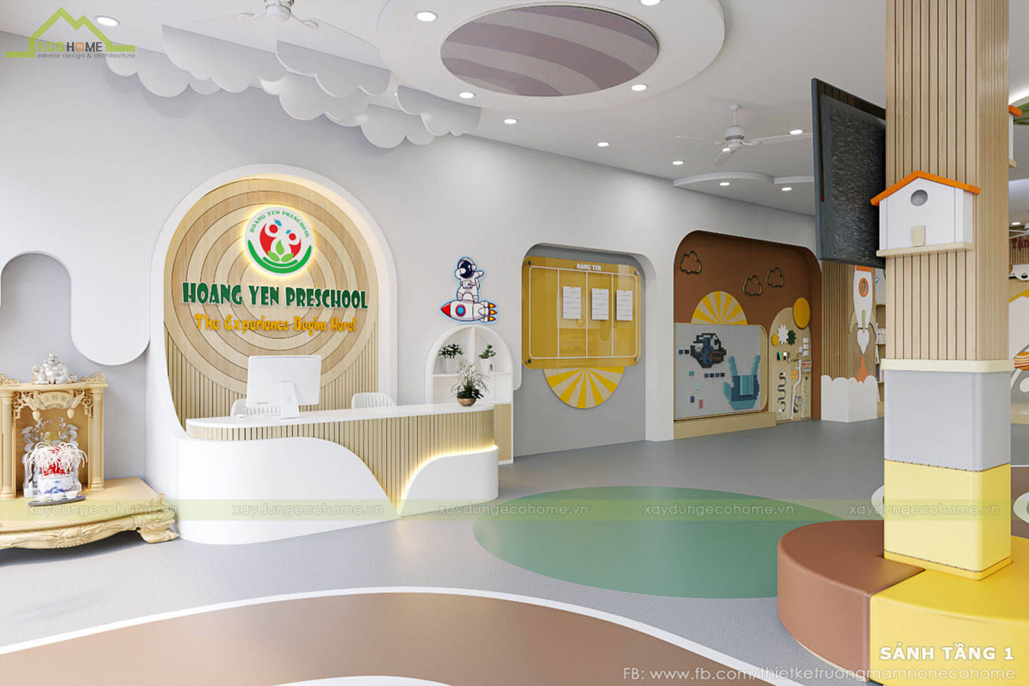 Thiết kế trường mầm non Hoàng Yến