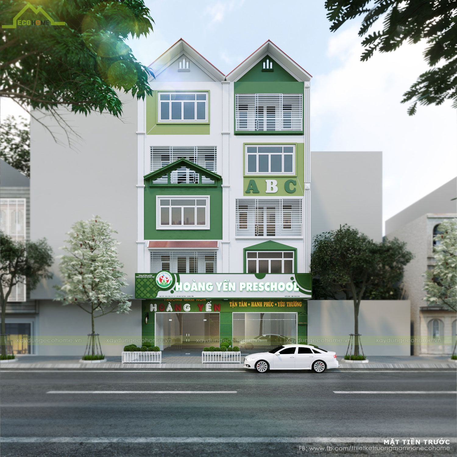 Thiết kế trường mầm non Hoàng Yến