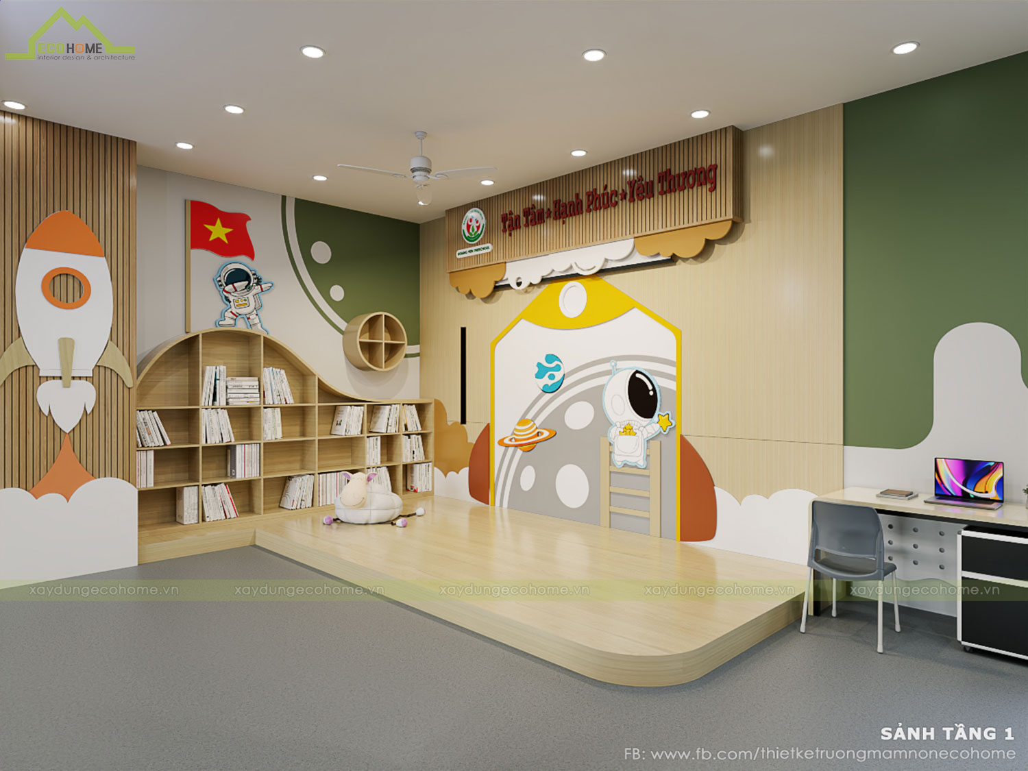 Thiết kế trường mầm non Hoàng Yến