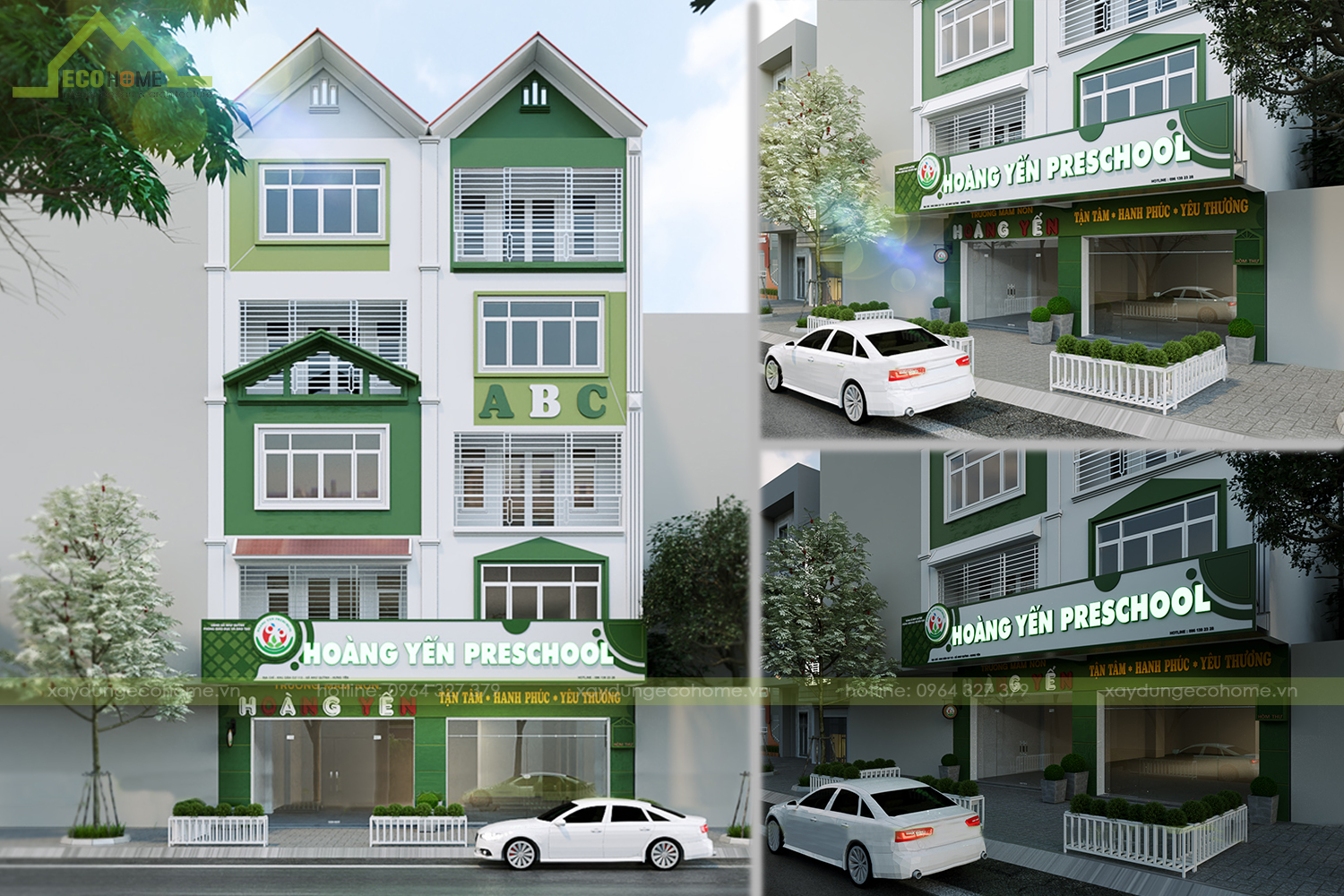 Thiết kế trường mầm non Hoàng Yến