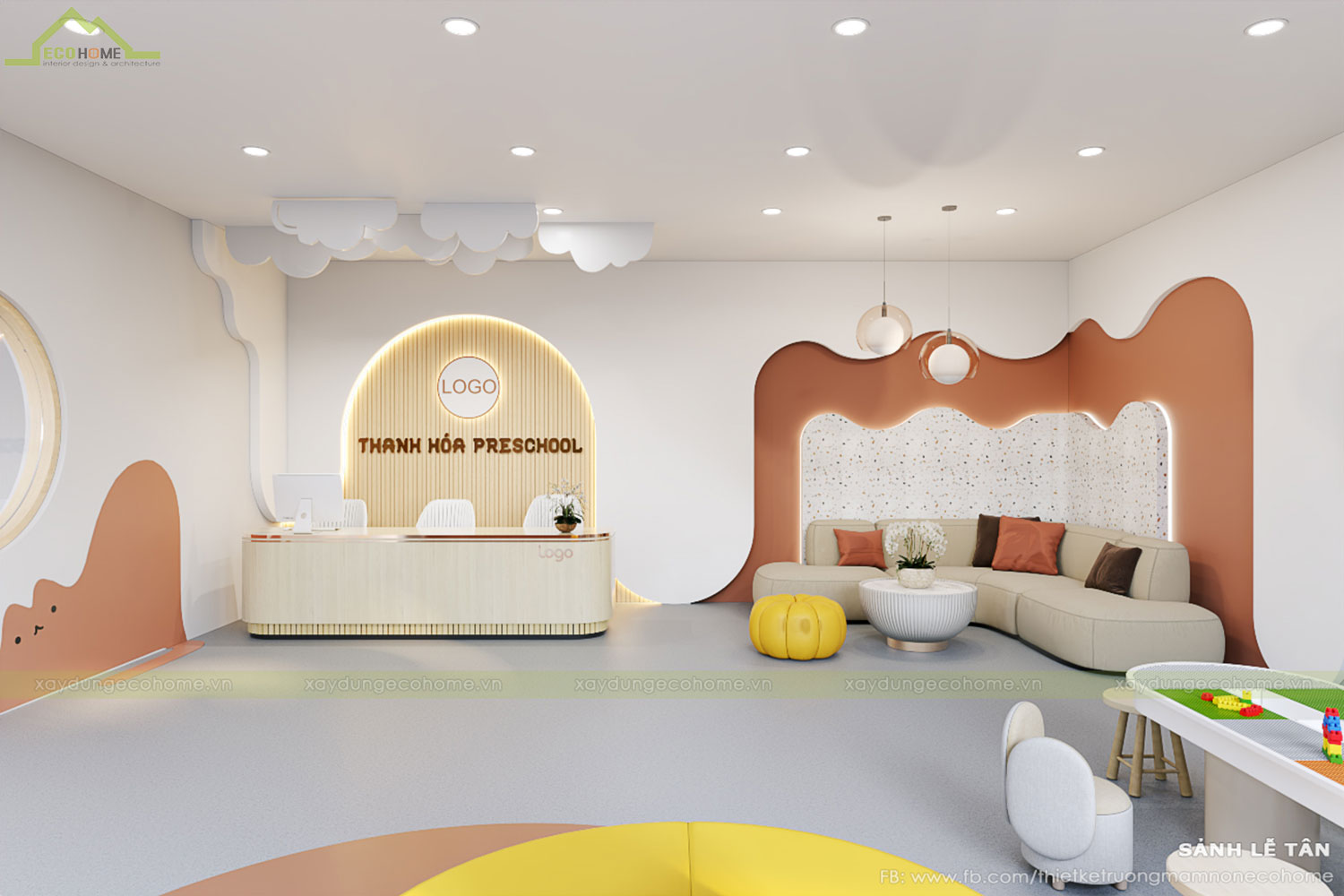 Thiết kế trường mầm non Kids World