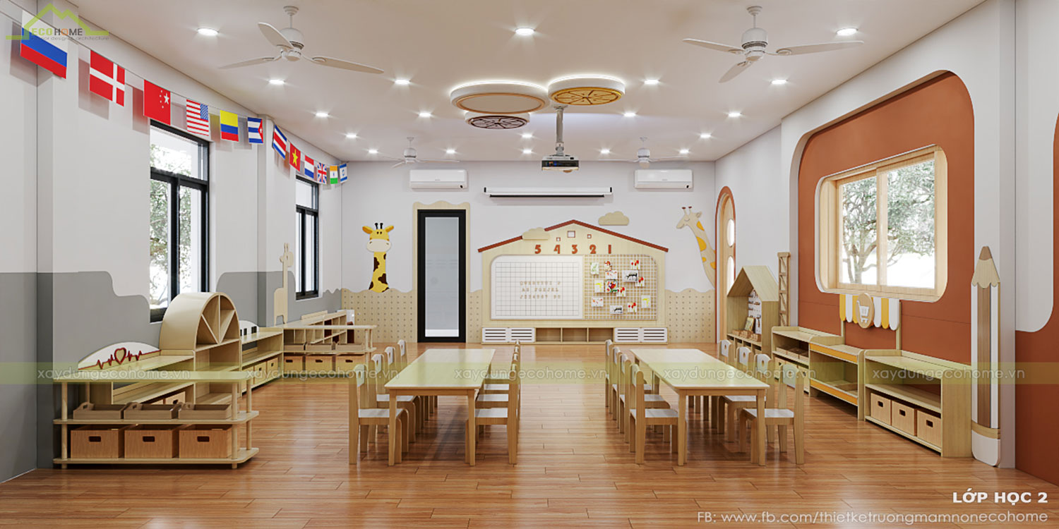 Thiết kế trường mầm non Kids World