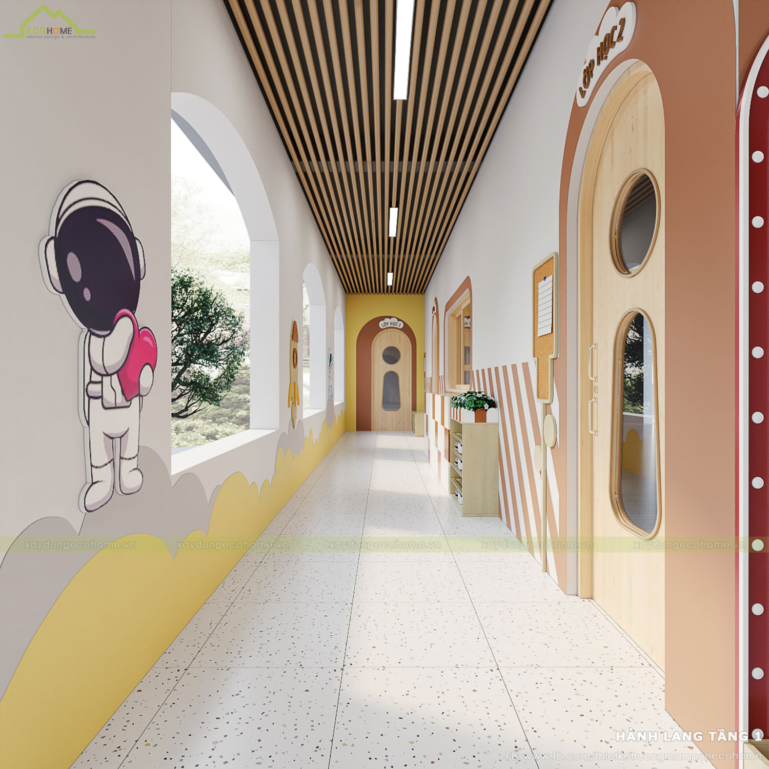 Thiết kế trường mầm non Kids World