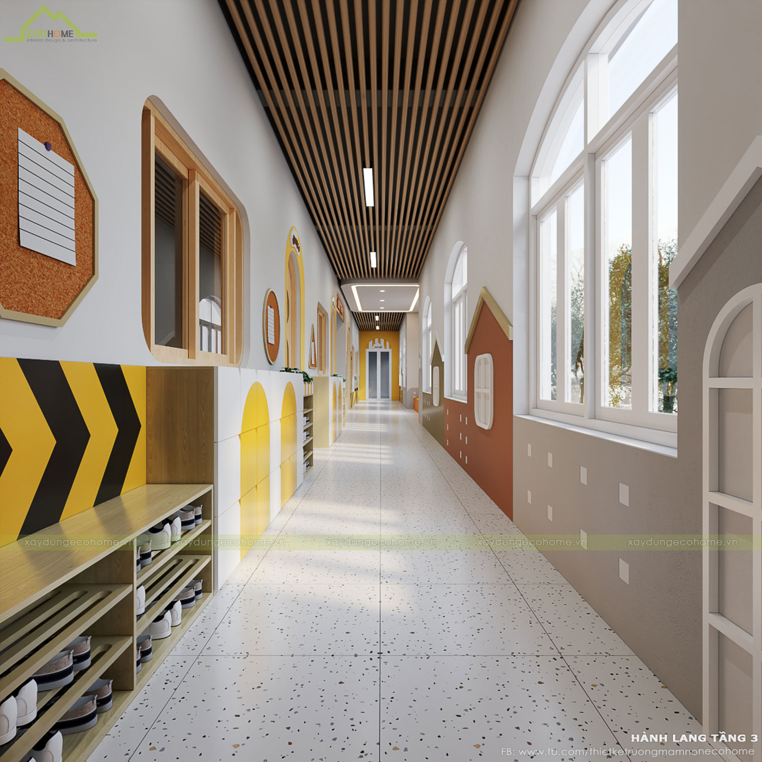 Thiết kế trường mầm non Kids World