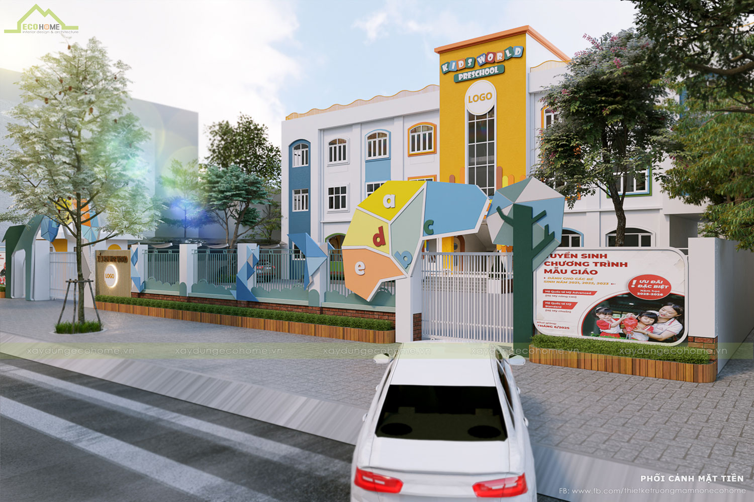 Thiết kế trường mầm non Kids World