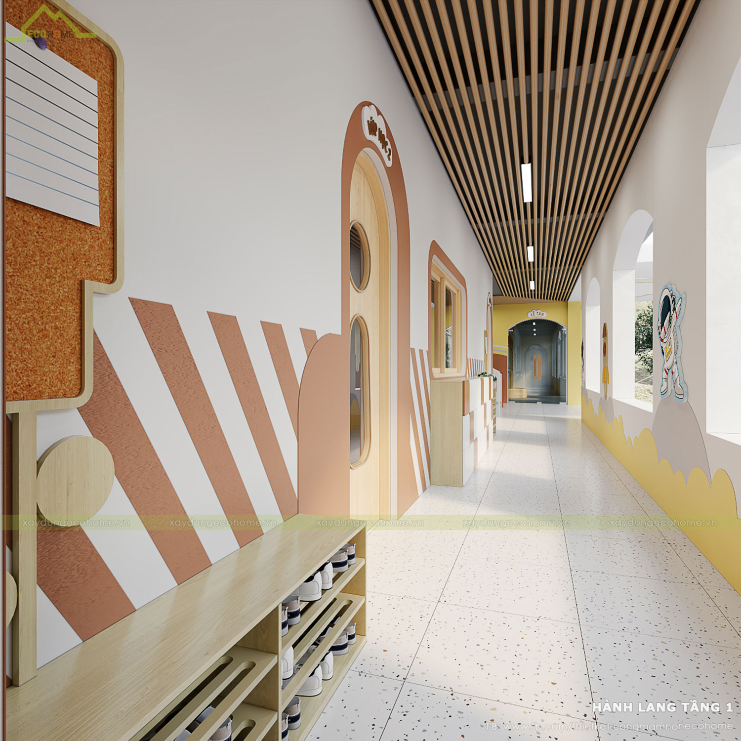 Thiết kế trường mầm non Kids World