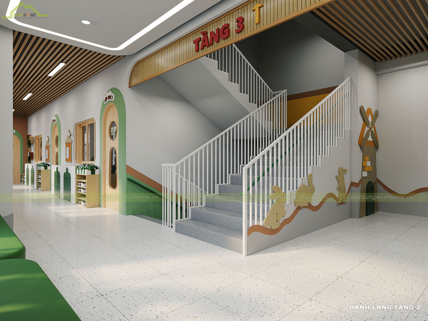 Thiết kế trường mầm non Kids World