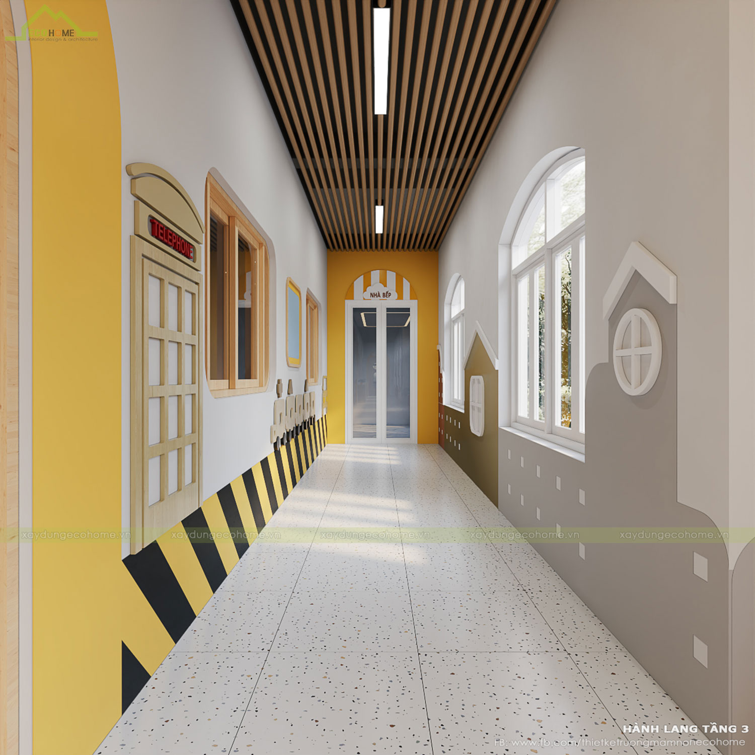 Thiết kế trường mầm non Kids World