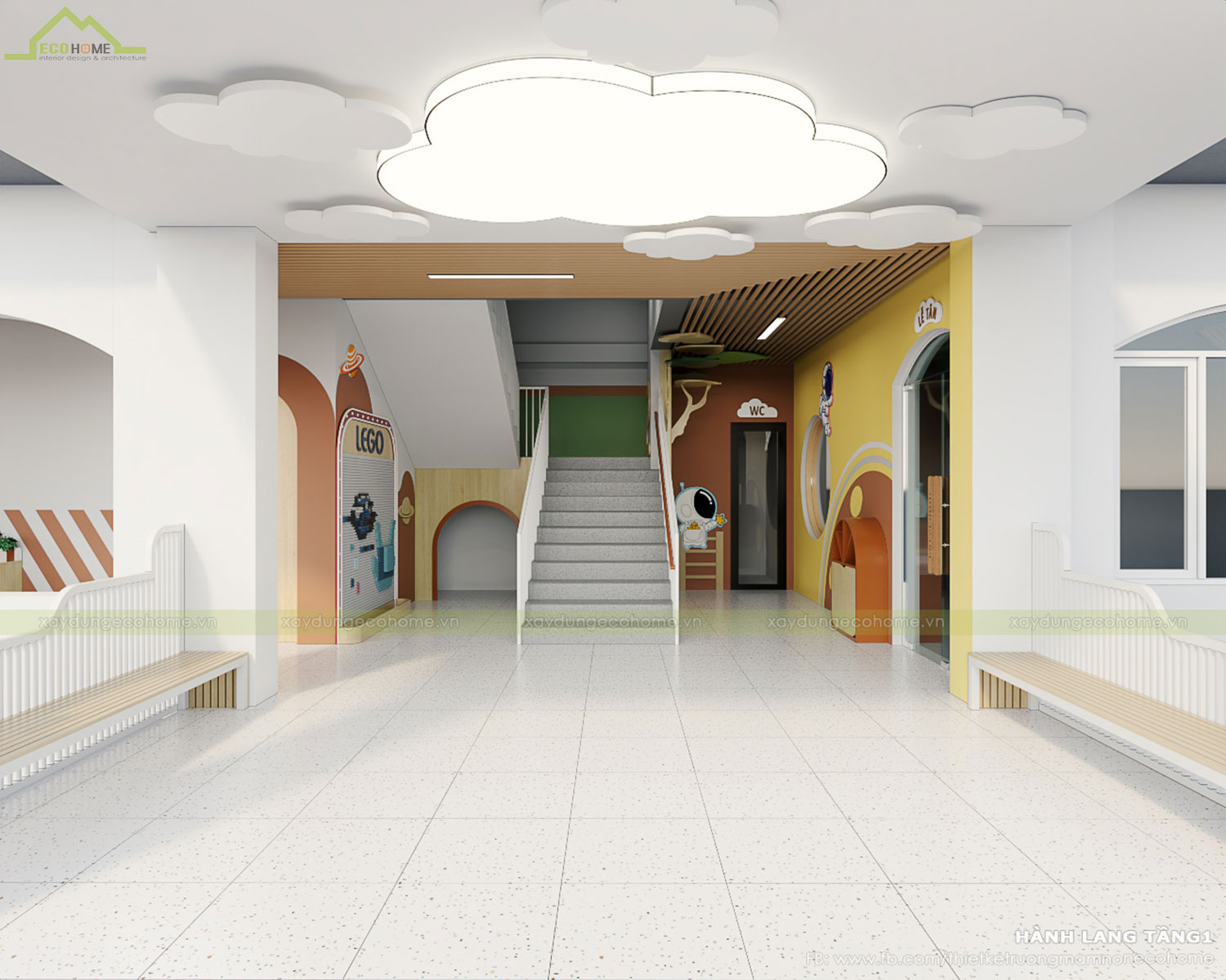 Thiết kế trường mầm non Kids World