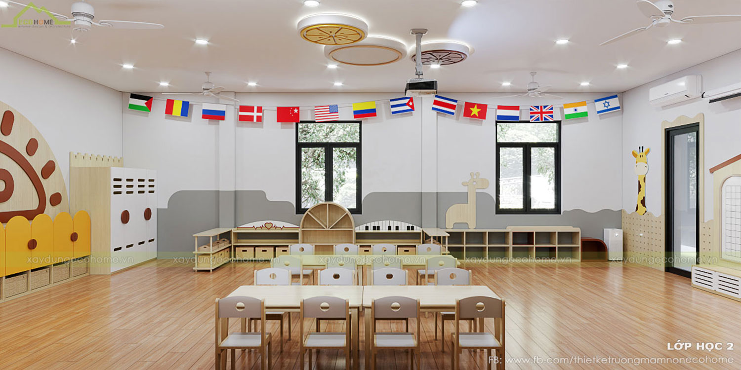 Thiết kế trường mầm non Kids World
