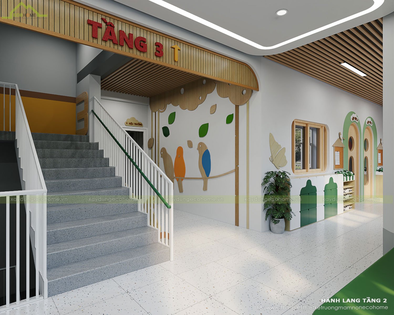 Thiết kế trường mầm non Kids World