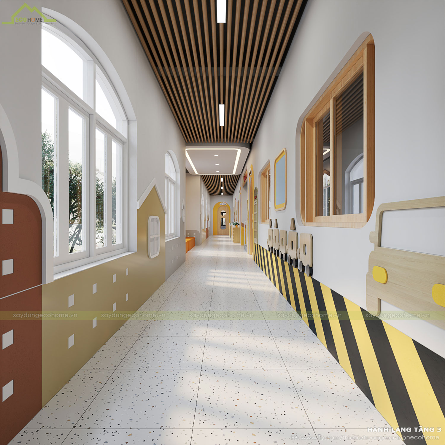 Thiết kế trường mầm non Kids World