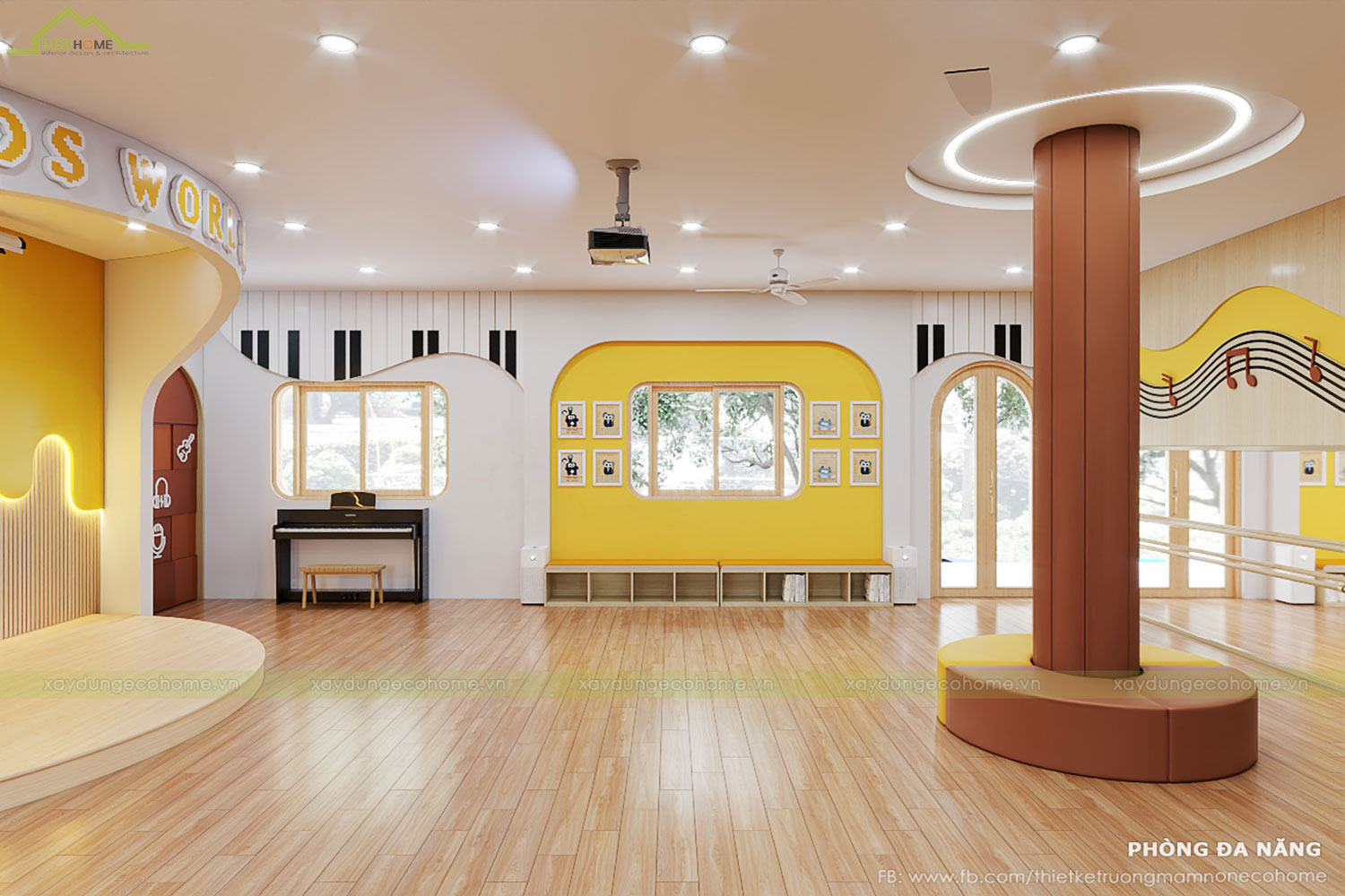 Thiết kế trường mầm non Kids World