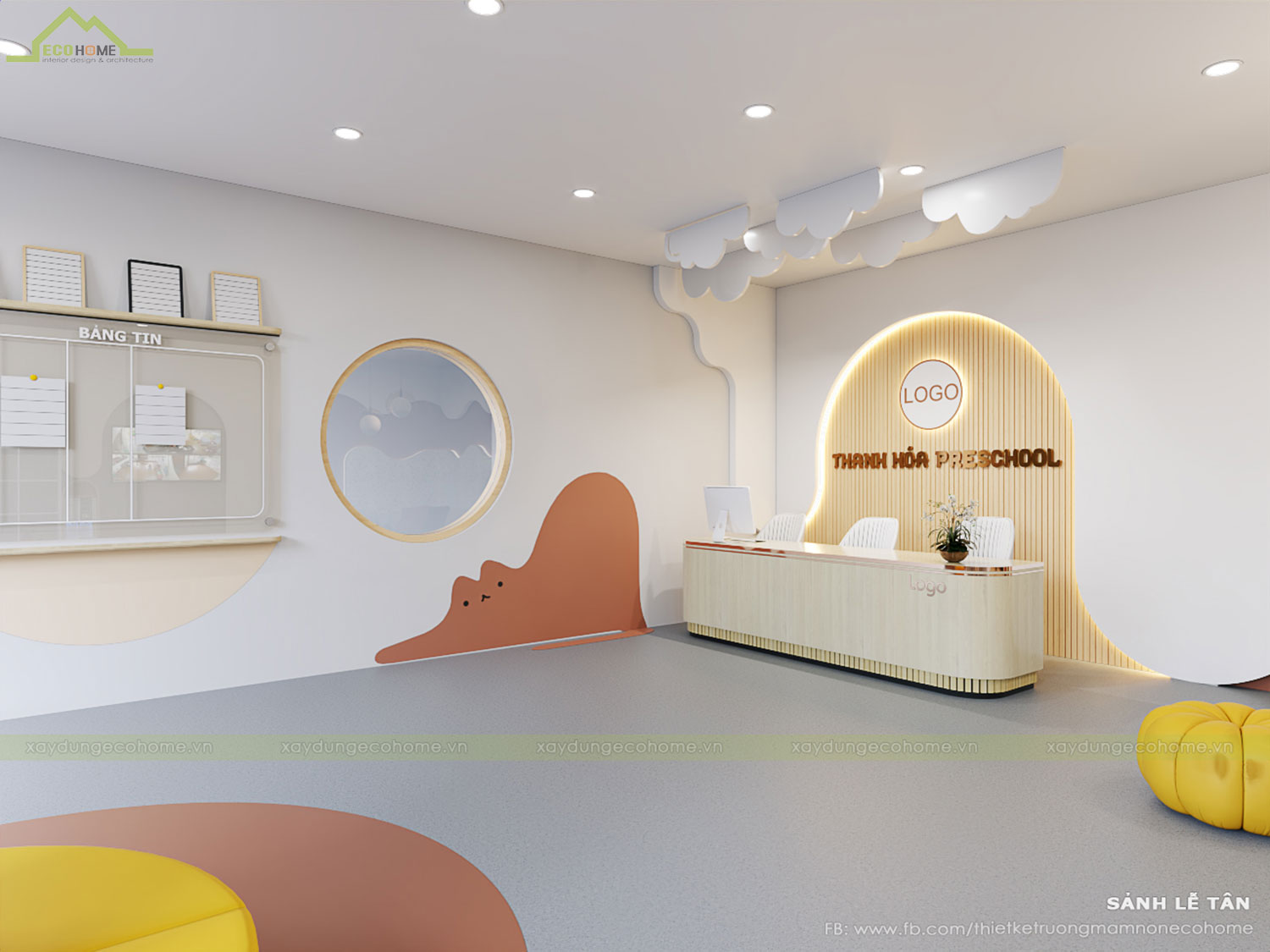 Thiết kế trường mầm non Kids World